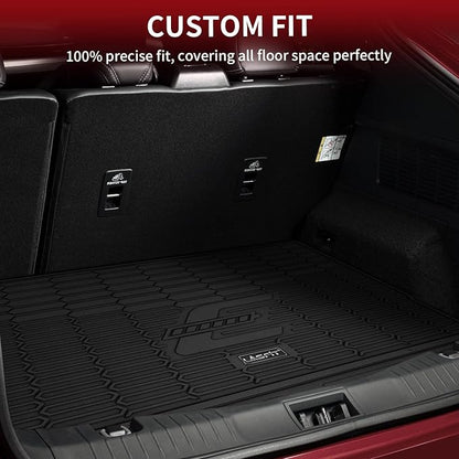 LASFIT Trunk Mat for Ford Mustang Mach-E 2021-2025(Trunk Base Upper Position) TPE All Weather Custom Fit Cargo Liner