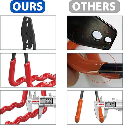 Garage Hooks 14PC,Shed Organizer with 1 Extra Round Strengthen Welding Spot,Garage Hooks for Hanging & Organizing Shovel,Rake,Chair,Hose(red)