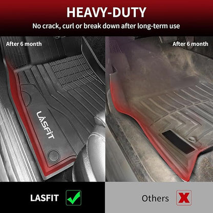 LASFIT Floor Mats for Mercedes Benz GLB 250/35 AMG 2025 2024 2023 2022 2021 2020, All Weather TPE Custom Fit Floor Liners for Mercedes Benz GLB250 & GLB35 AMG 1st & 2nd Car Mats, Black