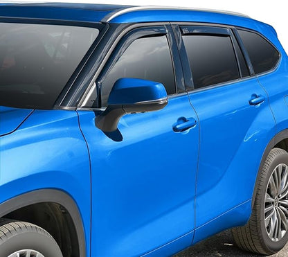 Nilight in Channel Window Deflectors for Toyota Highlander 2020 2021 2022 2023 2024 2025 Vent Window Visors, Rain Guards-4PCS
