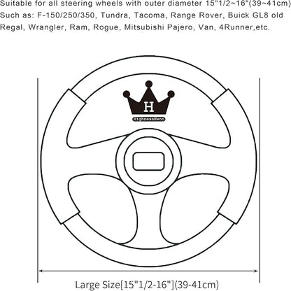Car Steering Wheel Covers for Women Girl Padded Carbon Fiber PU Leather Cute Cartoon Auto Interior Accessories for Jeep, Truck, Universal, Anti Slip, Pink, Large Size 15.5-16"(39-41cm)
