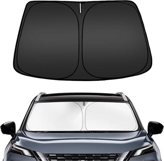 ARISMOTOR Windshield Sun Shade for Ni-ssan Rogue 2021-2025, Custom Fit Foldable Front Window Sunshade Sun Visor Protector, Block UV Rays Keep Your Car Cooler
