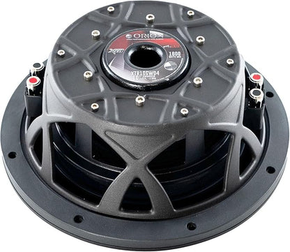 ORION XTR Series XTR10SWD4 Shallow Mount 10” Car Subwoofer, 1600W Max Power, 400W RMS, Dual 4 Ohm, UV Coated Cone, NBR Surround – Compact Slim Subwoofer for Clean Bass in Tight Car Audio Installs