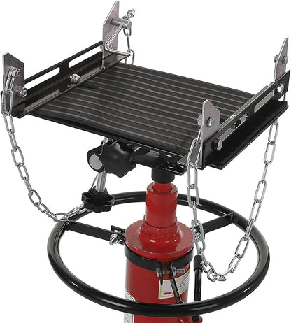Hydraulic Transmission Jack 1322 LBS (3/5 Ton) Capacity 33.8"-72.8" Lifting Height 2 Stage Hydraulic Telescoping Jack, Trans Jack Stand Heavy Duty with Foot Pedal and 360° Swivel Wheel, Red