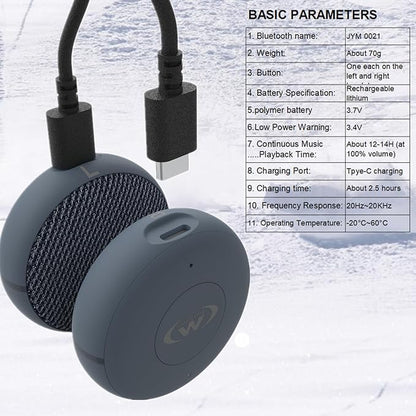 Outdoor Sports Ski Helmet Headphones/Bicycle Helmet Headset- Chips 5.3 - True Wireless Bluetooth Helmet Speakers for Skiing, Snowboarding Mountain Biking, and Climbing Helmet