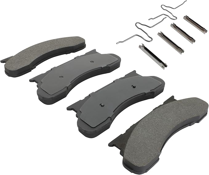 Premium Semi-Metallic Front Brake Pads (1001-0450M) Compatible with 1975-1997 Ford (B-200/E-250 Econoline/E-250 Econoline Club Wagon/E-350 Econoline/F-200/F-250/F-350/P-350 & More)