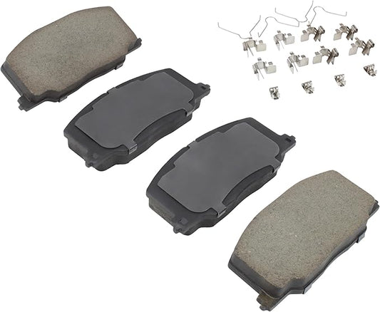 Premium Semi-Metallic Front Brake Pads (1001-0356M) Compatible with Lexus ES250 1990-1991, Toyota Camry 1987-1991, Toyota Celica 1988-1993
