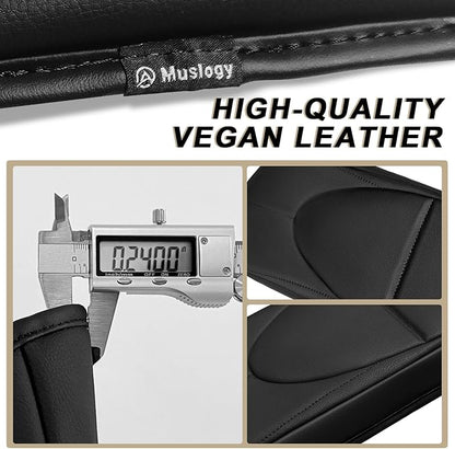Muslogy Center Console Armrest Cover Compatible with Toyota Camry 2018-2024 Comfort Armrest Pad Arm Rest Cushion Vegan Leather Protector Regular Thick