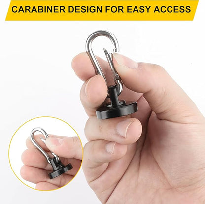DIYMAG Black Magnetic Hooks,70LBS Strong Heavy Duty Neodymium Magnet Magnetics Hook for Hanging at Home, Office Locker, Workplace, Refrigerator, Cruise Ship or Travel, 15Pack