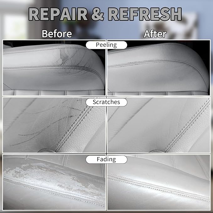 Gray Leather Recoloring Balm with 100ml Mink Oil,Leather Couch Scratch Remover,Leather Repair kit for Vinyl Furniture and Car Interior,Leather Dye Paint,Mink Oil for Leather