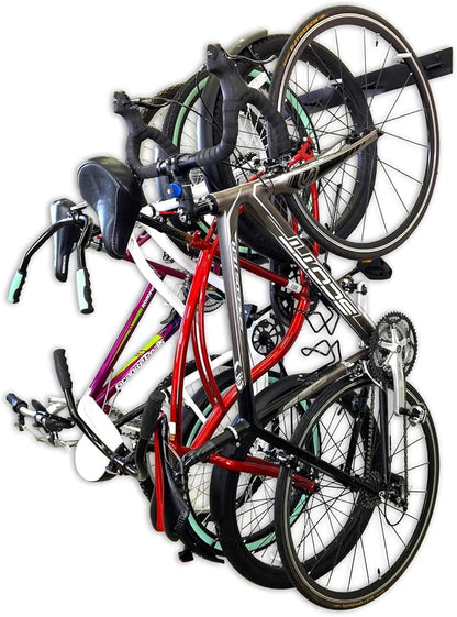 StoreYourBoard BLAT 8 Bike Wall Storage Rack, Holds 2-8 Bicycles, Garage Wall Mount Bike Hooks, Heavy Duty Solid Steel (8 Bikes)