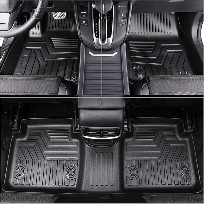 CRV Floor Mats Compatible with 2023-2026 Honda CR-V，All Weather Protection Waterproof Durable Anti-Slip Odorless Custom-fit TPE Floor Liner Front and Rear Row Set