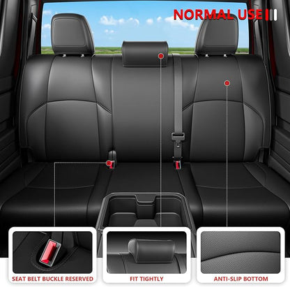PTYYDS Car Seat Covers Compatible with 2024 2025 Toyota Tacoma Seat Protector Black Full Set Cover Replacement for 2024 2025 Toyota Tacoma Accessories