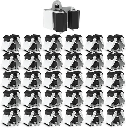 3-H Broom Hanger,Mop Holder Wall Mount 30 Pack, Broom Holder Wall Mount for Hanging and Organizing Shovel,Rake,Brush,Yard Tools in Kitchen,Laundry Room,Bathroom,House(Black)