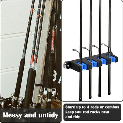 2 Pcs Magnetic Fishing Rod Holder for Car Fishing Pole Rack Vertical Rod Storage Holders for Truck Bed Boat Wall Garage Door