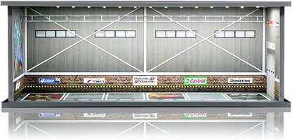 Display Case for Hot Wheels: Stackable Parking Garage for 1/64 Scale Matchbox Toy Car, Foamboard Storage for Monster Trucks with LED Light and Acrylic Cover, Supply Store