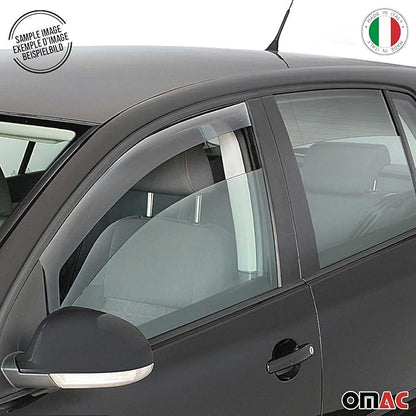 OMAC Window Visor Vent Rain Guard Deflector for Honda Civic 1996-2000 Sedan Smoke 2X