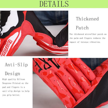 Dirt Bike Motorcycle Gloves - Motocross, Motorbike & ATV Off Road Racing Sports Cycling Gloves