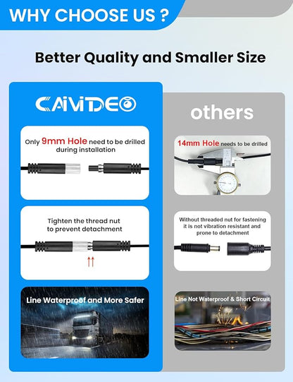 Vehicle Wireless Backup Camera with High Performance 6.86 Inch Touch Monitor 1080P 2 Rear View Cameras with IR Night Vision 4 Channels IP69K Waterproof Reverse Camera for Truck Trailer Camper Tractor