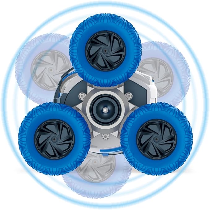 Threeking Waterproof RC Stunt Car Remote Control Cars Double-Sided Driving 360 Degree Flips Rotating Indoor Outdoor Toys Gifts Presents for 6 7 8 9 10 11 12 Year Old Kids Boys Girls