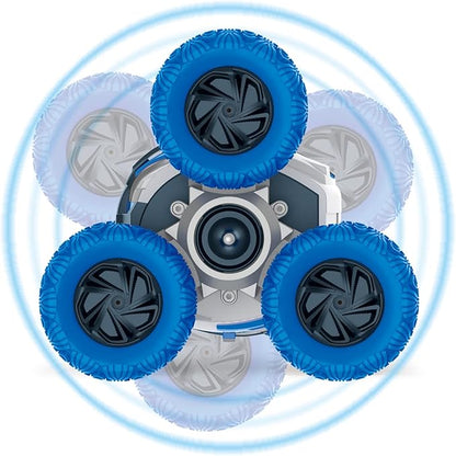 Threeking Waterproof RC Stunt Car Remote Control Cars Double-Sided Driving 360 Degree Flips Rotating Indoor Outdoor Toys Gifts Presents for 6 7 8 9 10 11 12 Year Old Kids Boys Girls
