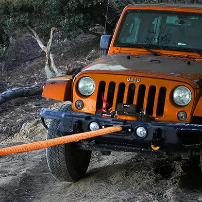 Kinetic Recovery Tow Rope, 48000LBS Snatch Strap with Soft Shackles, Extreme Duty 30% Elasticity Energy Offroad Towing Straps Kit for Car Jeep Trucks SUV UTV ATV Tractor - 1" x 20ft, Orange