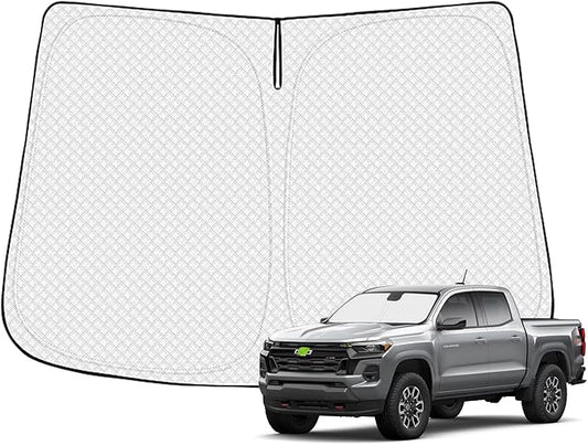 Windshield Sun Shade for 2023-2025 2026 Chevrolet/Chevy Colorado Accessories Thicken 6-Layer Front Window Sunshade Cover Sun Visor Protector Foldable Block UV Rays Keep Vehicle Cool