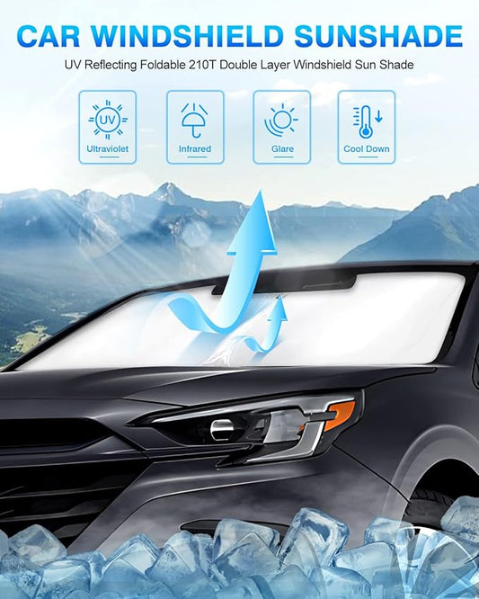 KUST Windshield Sun Shade for Subaru Legacy 2020-2025 Window Shade Sun Visor Cover Foldable Blocks UV Rays Keep Your Car Cooler
