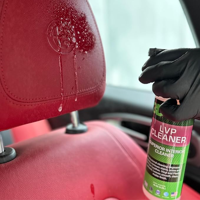 3D LVP Interior Cleaner - Removes Dirt, Grime, Grease, Oil & Stains from Leather, Vinyl & Plastic - Great for Seats, Steering Wheels, Door Panels, Dashboards - Car, Office, Home Use 16oz.