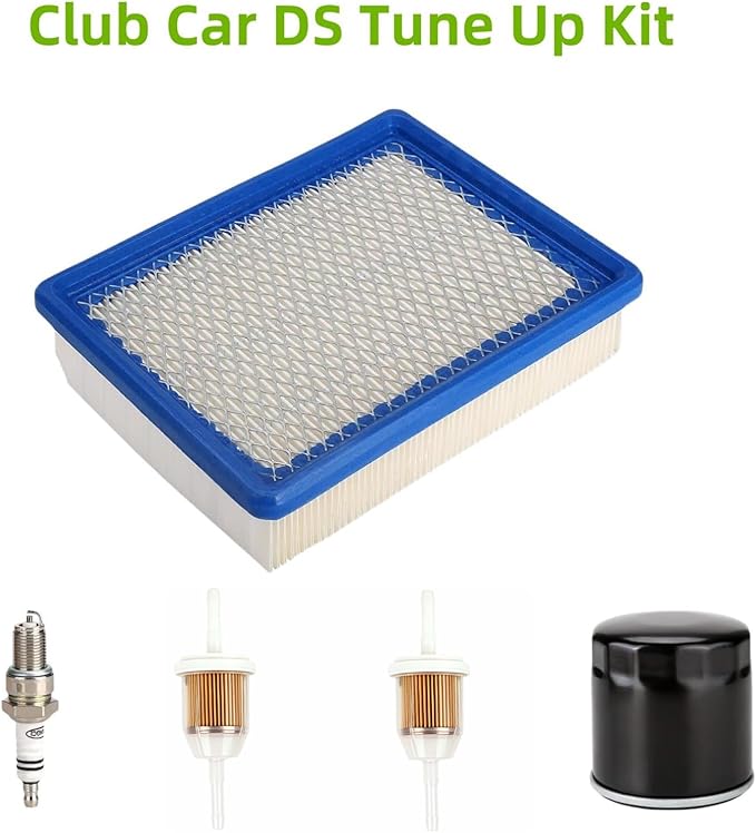 Club Car DS Tune Up Kit (1992-Up) - Includes Air Filter 1015426, Oil Filter & 2 Fuel Filters | Compatible with FE290 4-Cycle Engines | Golf Cart Maintenance Kit | OEM Replacement Parts