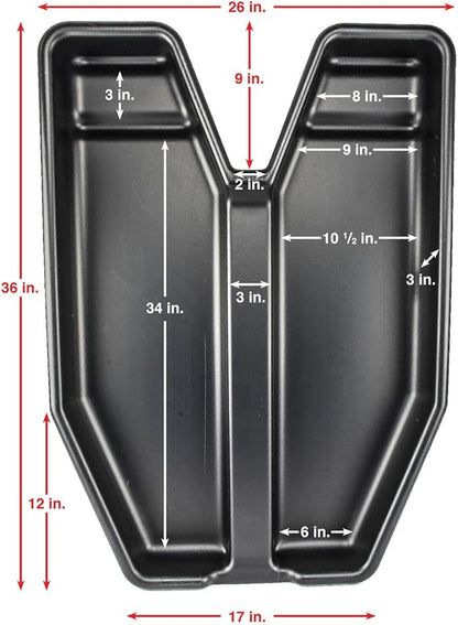 JEGS Engine Stand Drip Tray | Made In USA | Black Plastic Construction | Fits Most Upright Center Leg Engine Stands