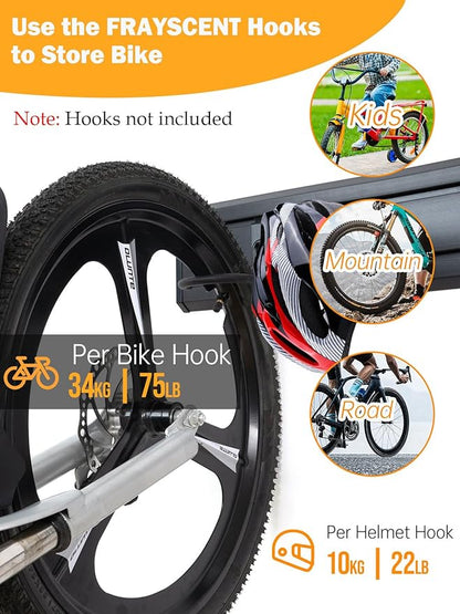 Slatwall Panels Garage Tool Organizer Wall Mount Garage Slat Wall Storage Systems, Bike Storage Rack Garage Organizers and Storage PVC Wall Panels Slat Wall Paneling