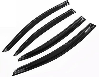 Rain Guards Side Window Visor Vent Outside Mount, 4PCS Fits for Honda Civic 4-Door Sedan 2012 2013 2014 2015