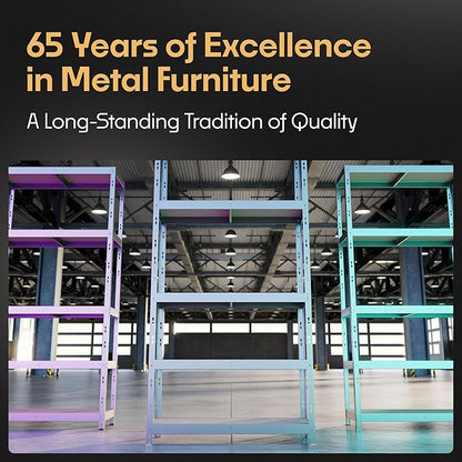 Storage Shelves: 5 Storage Shelves Heavy Duty w/ 2,750 lb Total Load Capacity, 550 per Storage Shelf, 71x35x24 | Perfect Solution for Your Storage Needs | Adjustable Shelving Unit