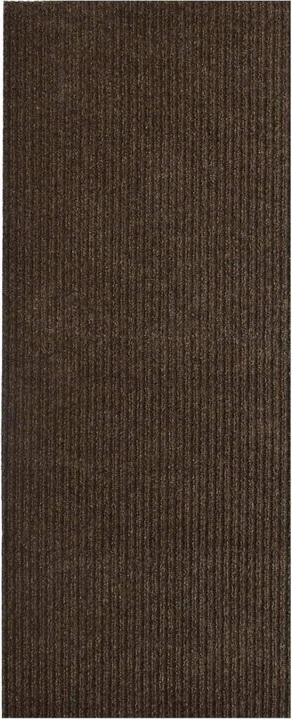 iCustomRug Spartan Weather Warrior Duty Indoor/Outdoor Utility Ribbed in 3ft,4ft,6ft Widths 70 Custom Sizes with Natural Non-Slip Rubber Backing 4'X44' in Brown