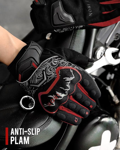 BORLENI Motorcycle Gloves Motorbike Glove for Men Women Full Finger Knuckle Protection Touch Screen Cycling ATV Hiking Riding