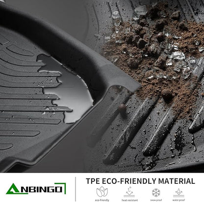ANBINGO®Floor Mats Fit for Hyundai Elantra Hybrid 2021-2025 All Weather Mats for Elantra Hybrid TPE Car Mat Rugs for Elantra Hybrid Rubber Trunk Carpet for Elantra Hybrid Automotive Accessories