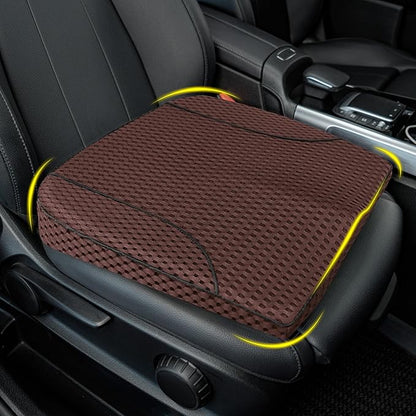Car Seat Cushion, Comfortable Memory Foam Seat Pillow for Driving, Sciatica-Back Pain Relief, Cushion for Car-Truck, Office, Wheelchair - Mesh Brown
