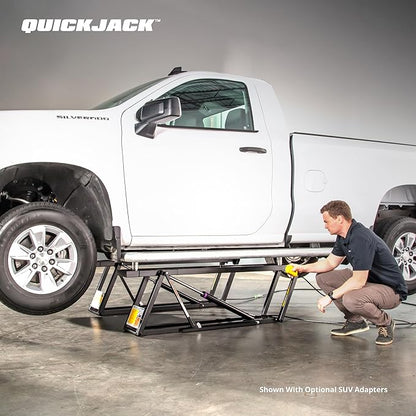 QuickJack 8000TLX Portable Car Lift with 8,000lb Capacity, with 110V Power Unit, Safe & Portable Design Garage Lift for Home, Garage, Shop, or Mechanic Auto Repair