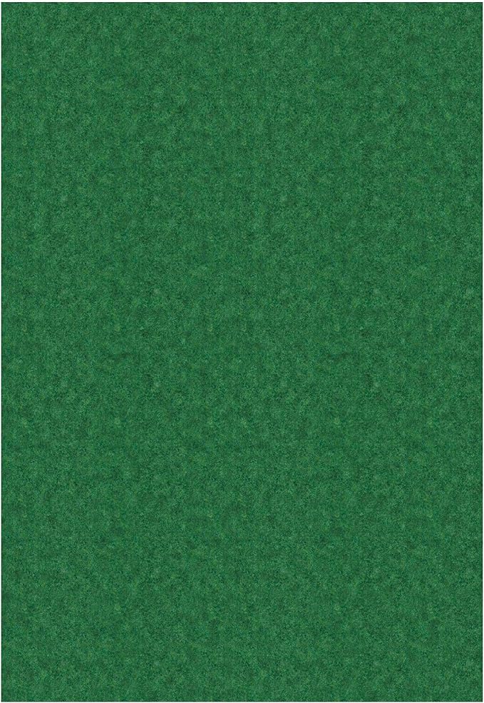 Ottomanson 6'6" x 9' Mud Mat Area Rug Scraper Carpet - Non-Slip, Dirt Trapping for Indoor & Outdoor Use - Ideal for Entryway, Garage, Kitchen, Patio & High-Traffic Areas, Green