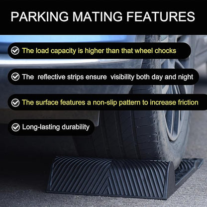 11''x21''/28cmx53cm Parking Guide Mats,Durable Self Adhesive Anti-Skid Wheel Stopper, Parking Assistance Accessories for Garage Vehicles (8 Pack)