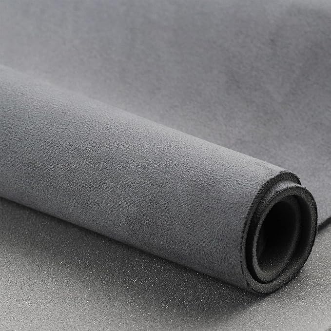 Suede Headliner Fabric with Foam Backing - Black Suede Headliner Material for Car/Truck/SUV/RV Roof, Home Repair/DIY Headliner Material Automotive Headliner Fabric (Dark Gray, 96"×60“)