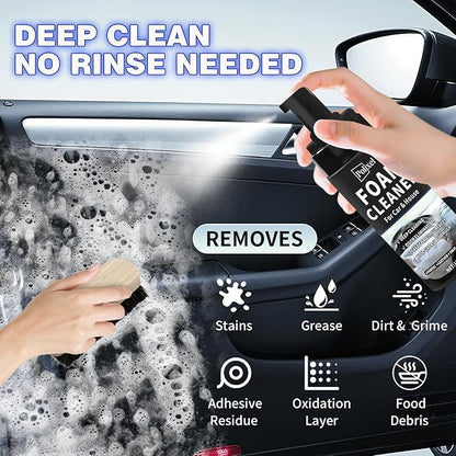 Multifunctional Foam Cleaner for Car - Car Interior Cleaner & Deep Stain Remover for Home, Powerful Foam Removes Dirt and Stains from Seat, Fabric and Carpets - 5oz / 150ml