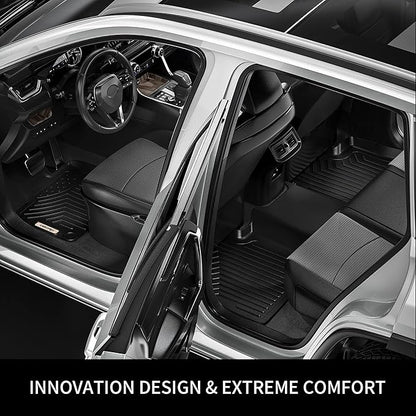 OEDRO Floor Mats Fit for 2010-2017 Chevrolet Equinox/2010-2017 GMC Terrain, All-Weather Car Floor mats TPE Custom Fit Front & 2nd Seat 2 Row Liner Set, Black