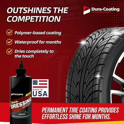 DURA-COATING TECHNOLOGY, Dressing Tire Dressing Re-Load Kit, for Tires Already Coated with Dura-Dressing - Car Tire Shine for Ultimate High Gloss Shine, Protection & Renewal - XXL 16oz Bottle