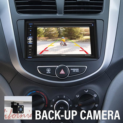 Sound Storm Laboratories DDCP62-R Apple CarPlay Car Multimedia Player - Double-Din, 6.2 Inch Capacitive Touchscreen, Bluetooth, USB, SD, Aux AV in, No CD DVD, AM/FM, Backup Camera Included