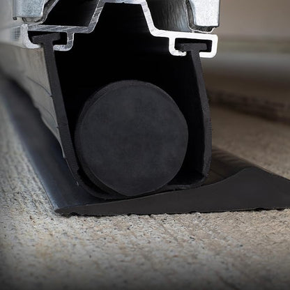 Storm Shield® 16’ Garage Door Seal Threshold Strip - Durable PVC Rubber Seal Strip - Flame Resistant, Weatherproofing Garage Door Installation - Epoxy Adhesive - Made in The USA
