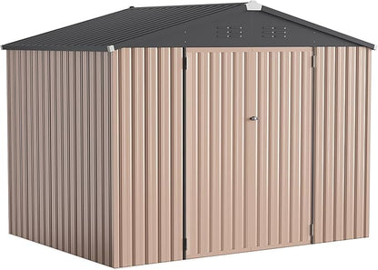 U-MAX 8x6 Storage Sheds & Outdoor Storage, Small Outdoor Storage Garden Outside Shed kit, Galvanized Metal Utility Shed for Backyard, Patio and Lawn