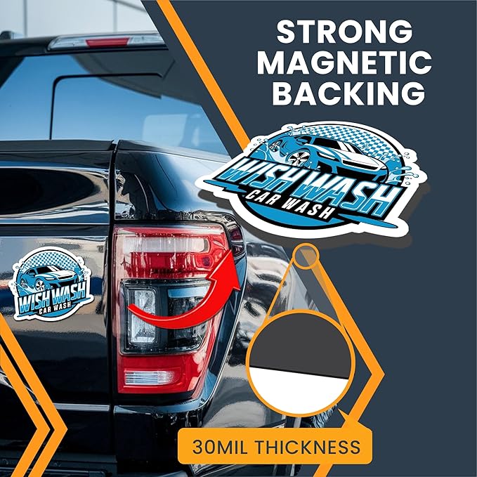 Magnet Me Up Custom Car Magnet – Personalized Die-Cut Magnetic Decal, Weatherproof UV-Printed, Strong Hold, Upload Image & Text – Made in USA, Any Size for Bumper, Truck, Business & More