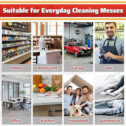 HOMERHYME White Microfiber Cleaning Cloth, 150 Pack Shop Towels All-Purpose Cleaning Rags, Bulk Lint-Free Washcloth Reusable Microfiber Towels for Cars Mechanic Garage & Housekeeping 11.5"*11.5"